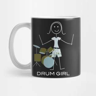 Funny Womens Drum Girl Mug